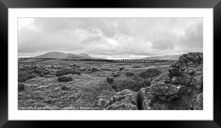 The Ribblehead Viaduct Framed Mounted Print by Ed Whiting