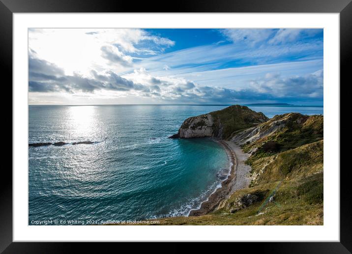 Limestone coves, Durdle Door Framed Mounted Print by Ed Whiting