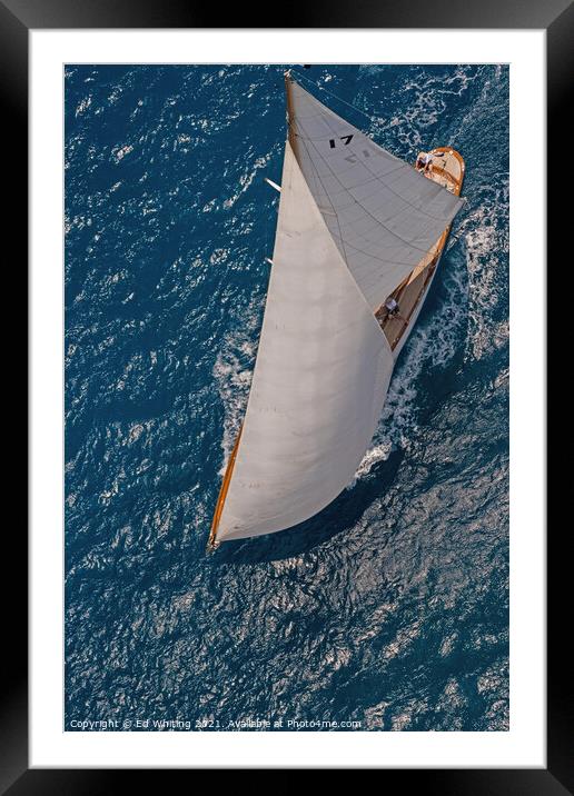 Classic Sail, The Blue Peter. Framed Mounted Print by Ed Whiting
