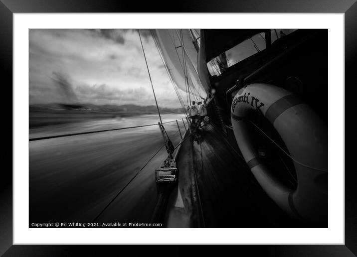 Classic lines in Black and White Framed Mounted Print by Ed Whiting