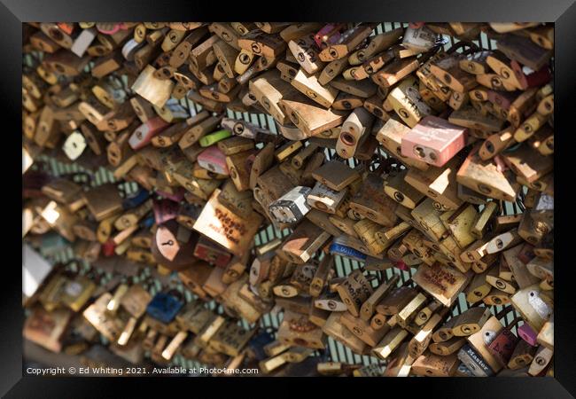 Lockdown with love Framed Print by Ed Whiting