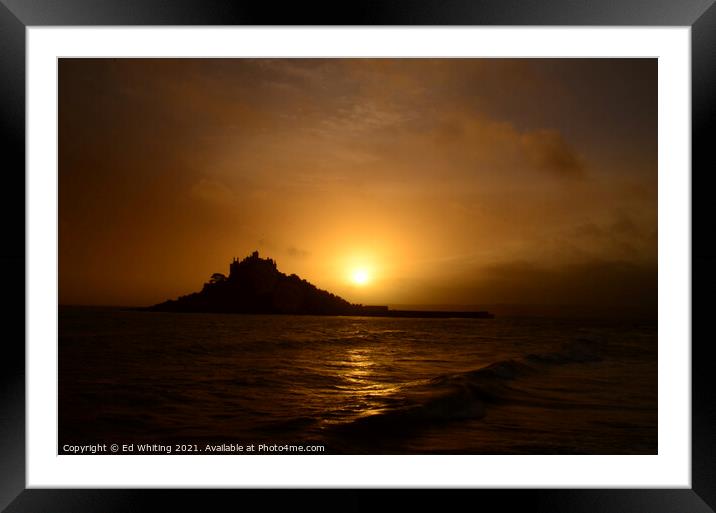 St Michael's Mount  Framed Mounted Print by Ed Whiting