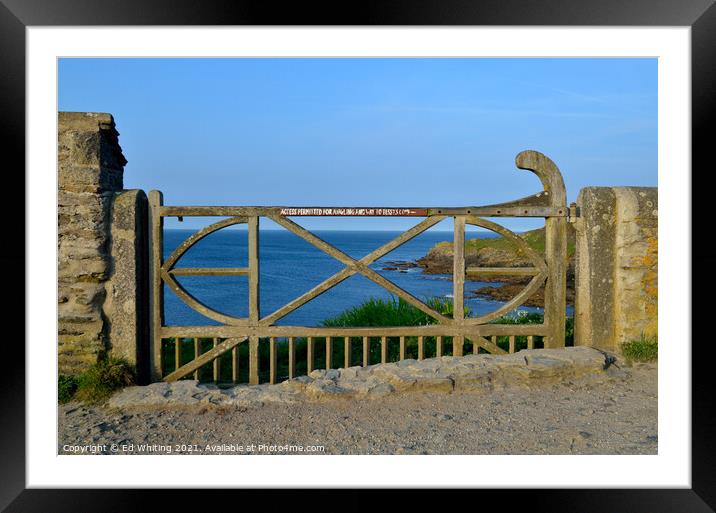 Gate to my holiday Framed Mounted Print by Ed Whiting
