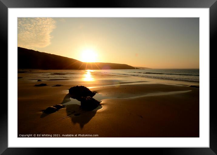 Sunny sands Framed Mounted Print by Ed Whiting