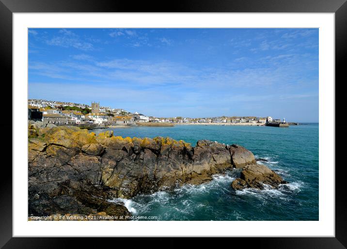 St Ives bay Framed Mounted Print by Ed Whiting