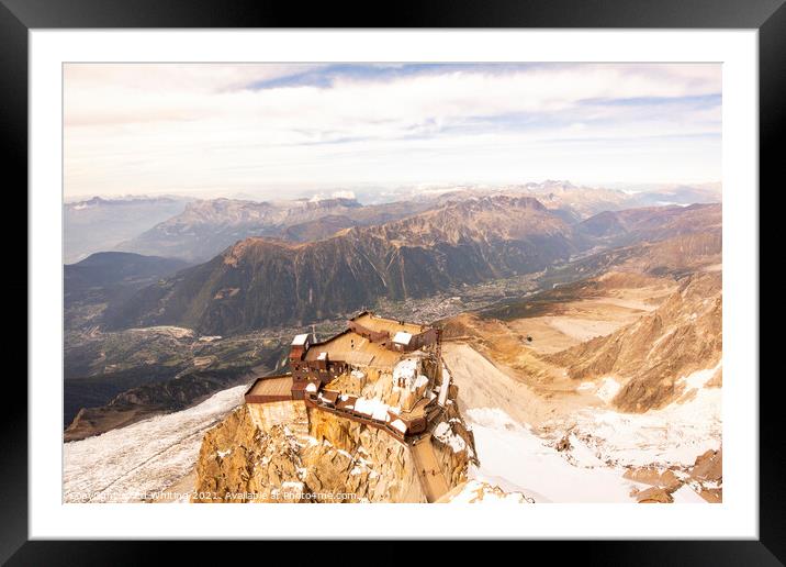 Aiguille du Midi near Chamonix Framed Mounted Print by Ed Whiting