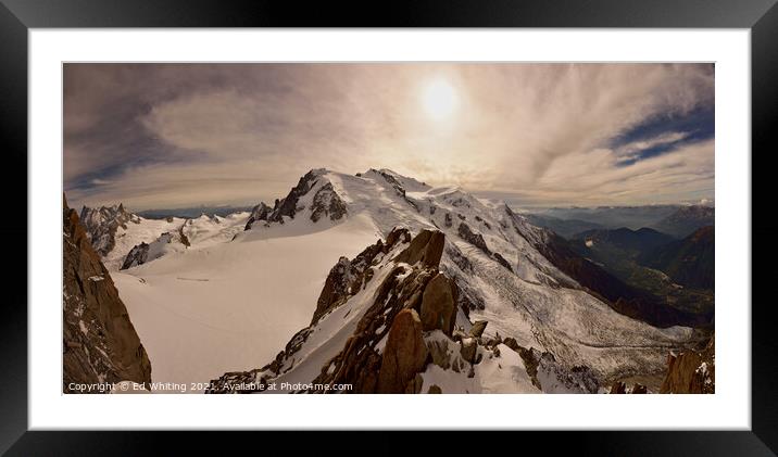 Mont Blanc Framed Mounted Print by Ed Whiting