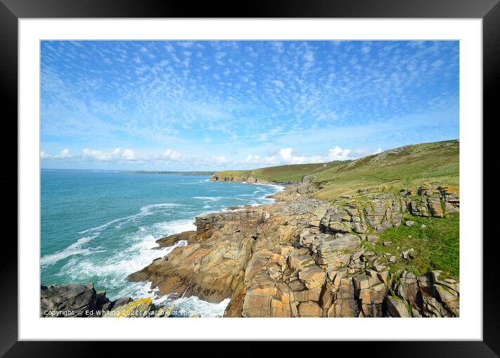 Cornish coast Framed Mounted Print by Ed Whiting