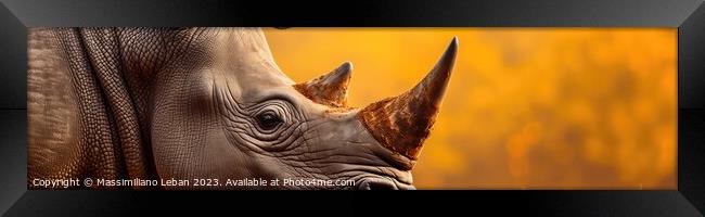 Rhino horns Framed Print by Massimiliano Leban