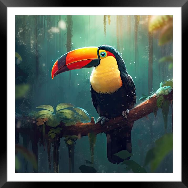 Toucan Paint Framed Mounted Print by Massimiliano Leban