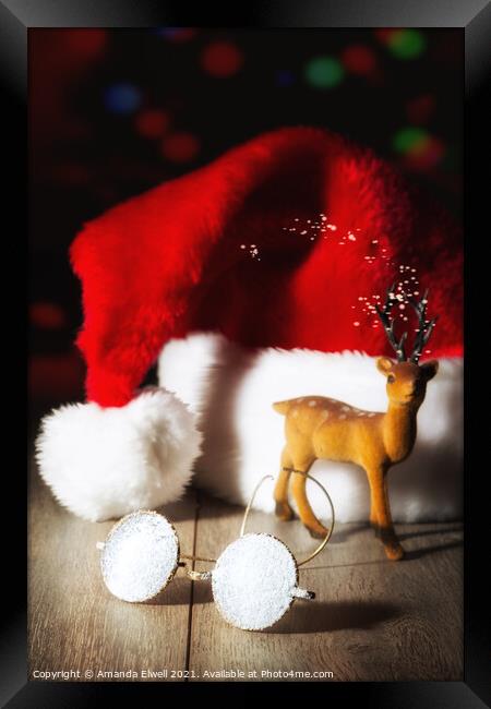 Santas' Glasses Framed Print by Amanda Elwell