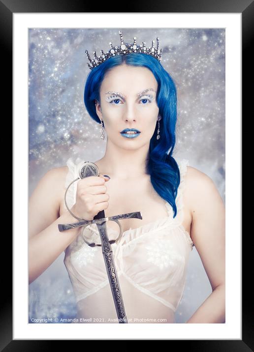 Ice Queen Framed Mounted Print by Amanda Elwell