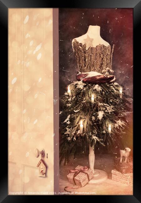 Open Door Into Christmas Framed Print by Amanda Elwell