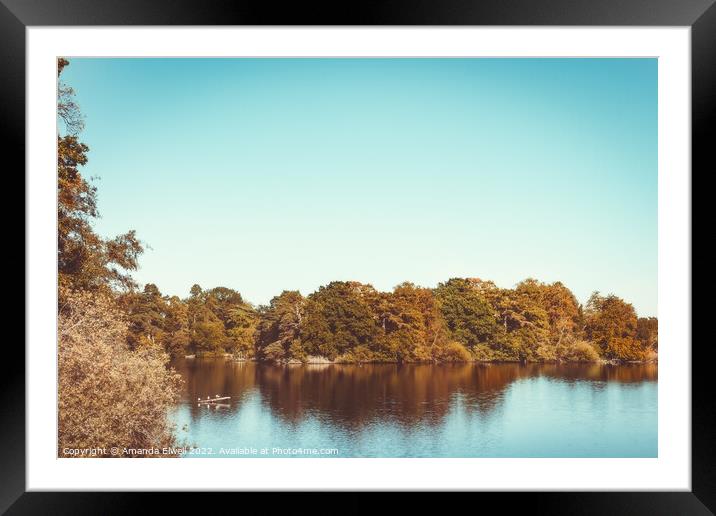 The Lake At Hartsholme Park Framed Mounted Print by Amanda Elwell