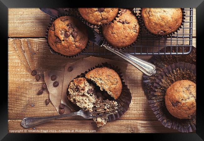 Chocolate Chip Muffins Framed Print by Amanda Elwell