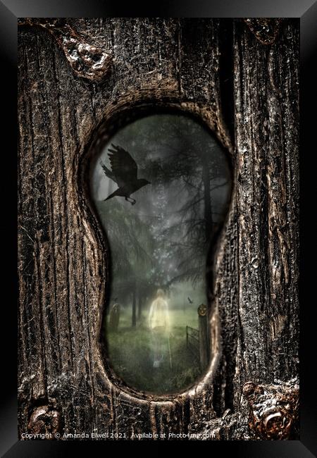 Halloween Keyhole Framed Print by Amanda Elwell