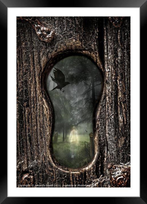 Halloween Keyhole Framed Mounted Print by Amanda Elwell