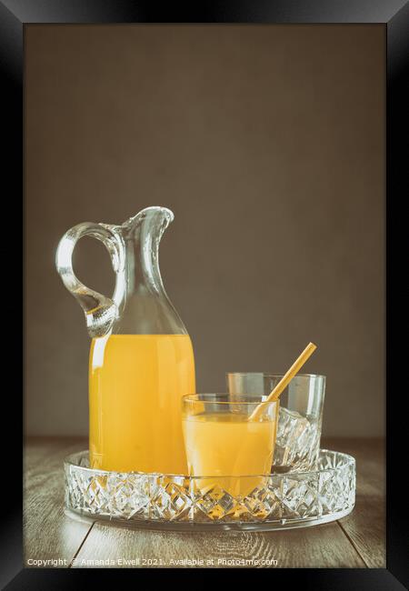 Orange Juice Framed Print by Amanda Elwell