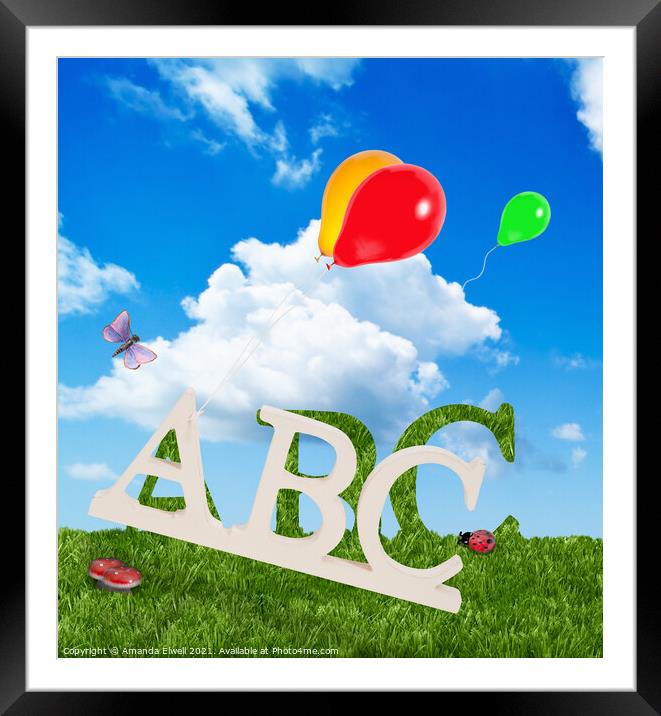 Alphabet Letters Framed Mounted Print by Amanda Elwell