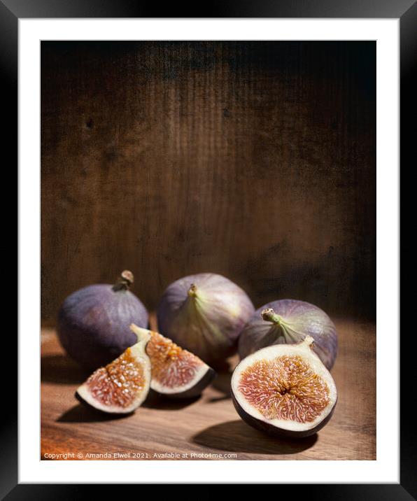 Figs Framed Mounted Print by Amanda Elwell