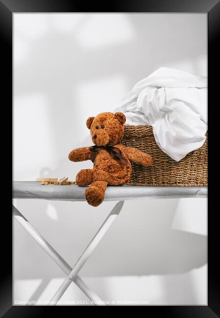 Laundry Basket Framed Print by Amanda Elwell