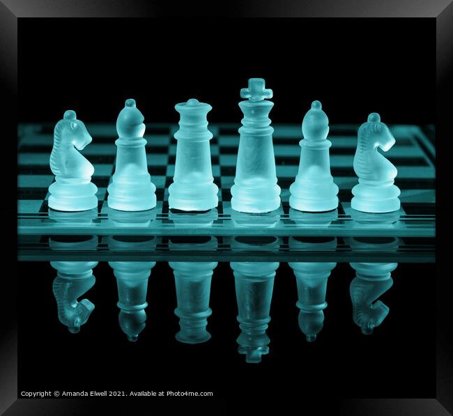Chess Board Framed Print by Amanda Elwell