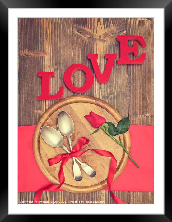 Love Spoons Framed Mounted Print by Amanda Elwell