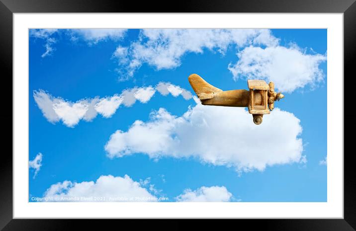 Valentine Plane Framed Mounted Print by Amanda Elwell