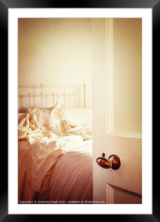 Open Bedroom Door Framed Mounted Print by Amanda Elwell