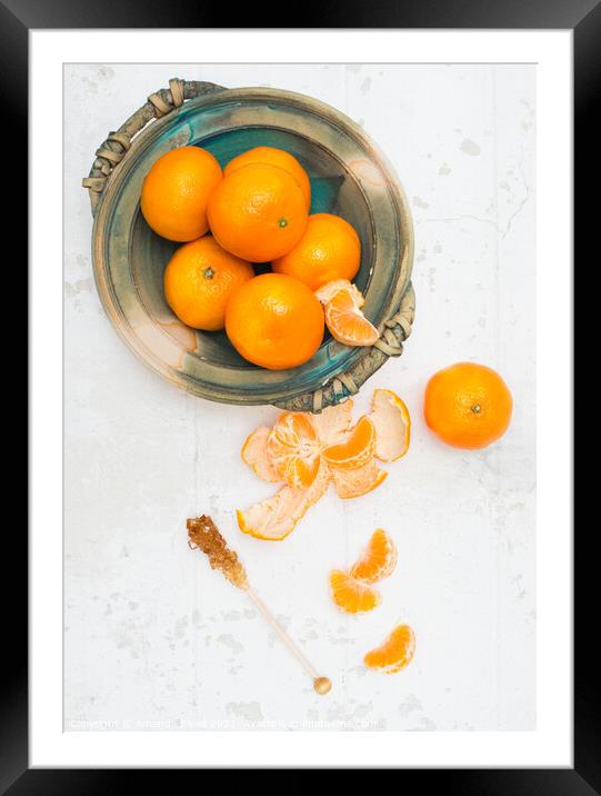 Clementines Framed Mounted Print by Amanda Elwell