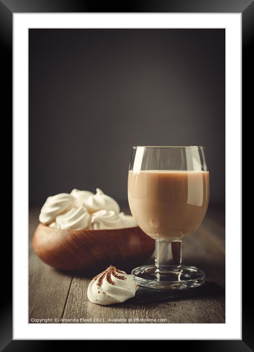 Drink With Meringues Framed Mounted Print by Amanda Elwell