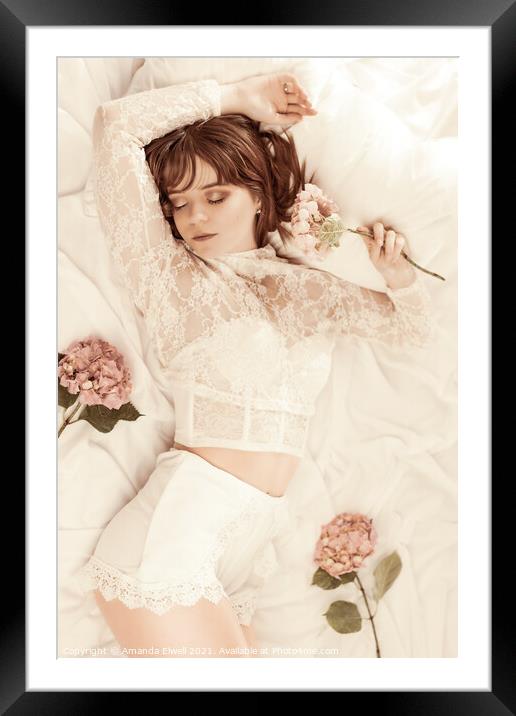 Sleeping Beauty Framed Mounted Print by Amanda Elwell