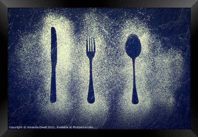 Cutlery Series Framed Print by Amanda Elwell