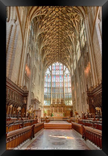 Gloucester Cathedral Framed Print by Amanda Elwell