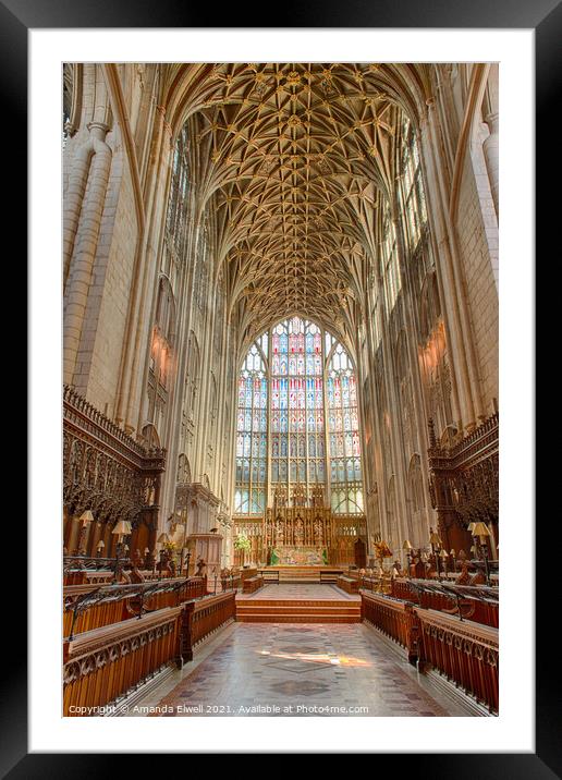 Gloucester Cathedral Framed Mounted Print by Amanda Elwell