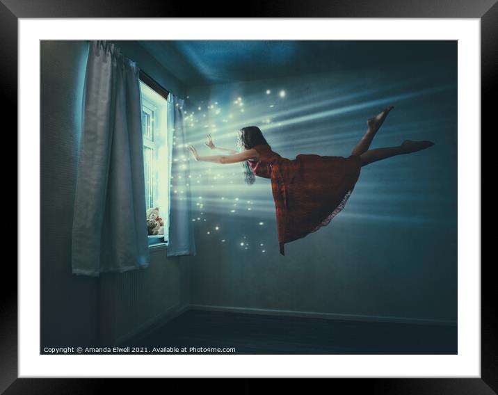 I believe I Can Fly Framed Mounted Print by Amanda Elwell