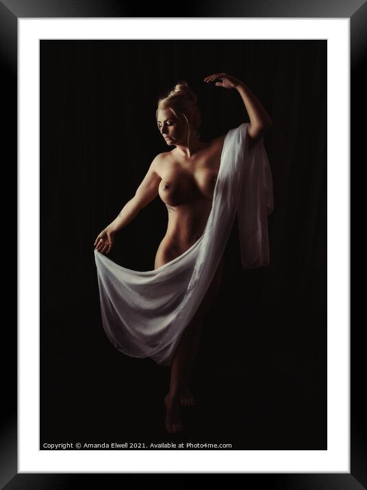 Art Nude Framed Mounted Print by Amanda Elwell