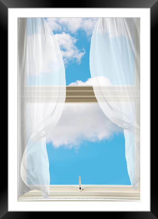 Billowing Voile Curtains Framed Mounted Print by Amanda Elwell
