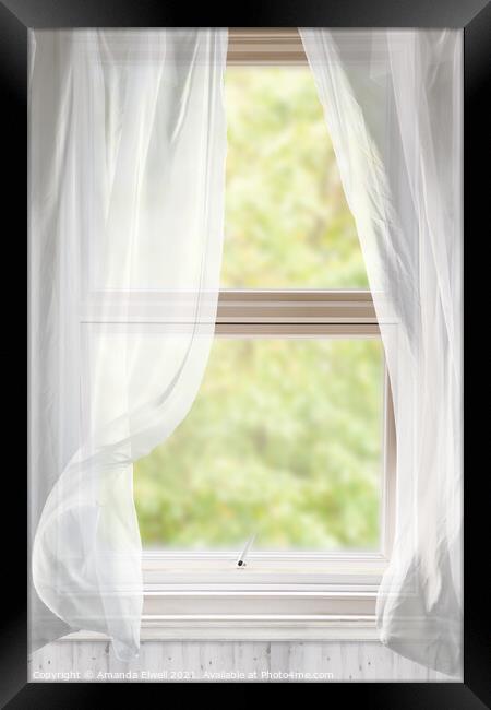 Open Window Framed Print by Amanda Elwell