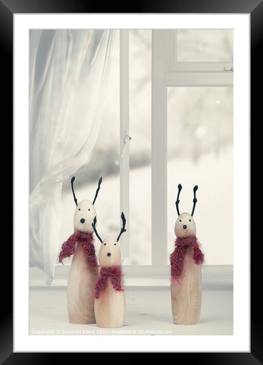 Winter Window Framed Mounted Print by Amanda Elwell