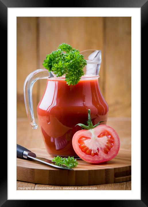 Tomato Juice Framed Mounted Print by Amanda Elwell