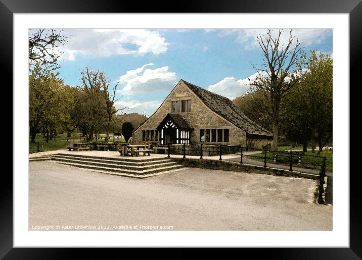 Rivington Lower Barn, Lancashire Framed Mounted Print by Peter Brownlow