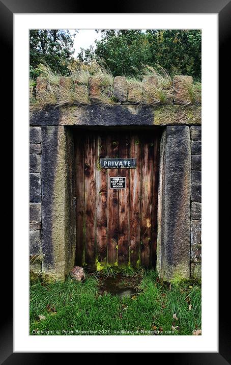 Private Door Framed Mounted Print by Peter Brownlow