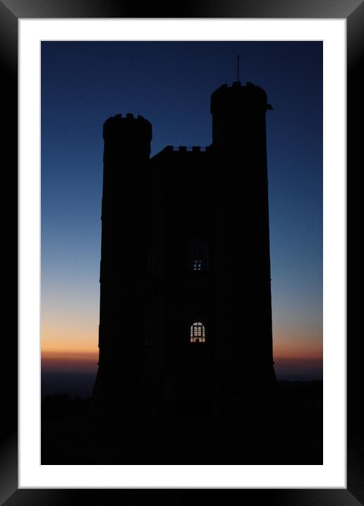 Broadway Tower at sunset Framed Mounted Print by Claire Turner