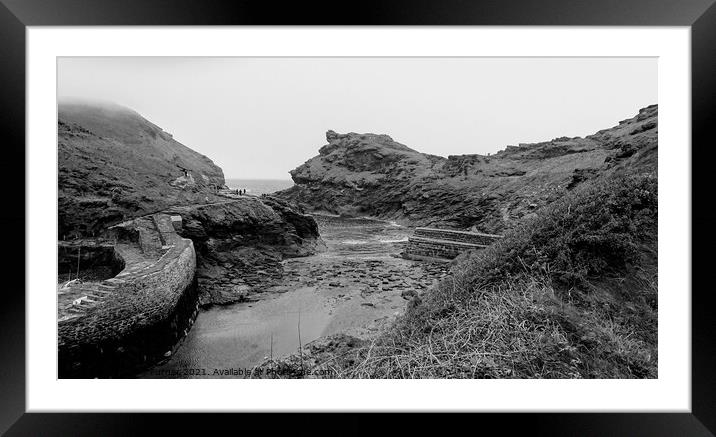 Boscastle harbour Framed Mounted Print by Claire Turner