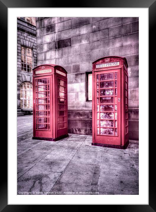 Phone Boxes Framed Mounted Print by Kevin Clayton