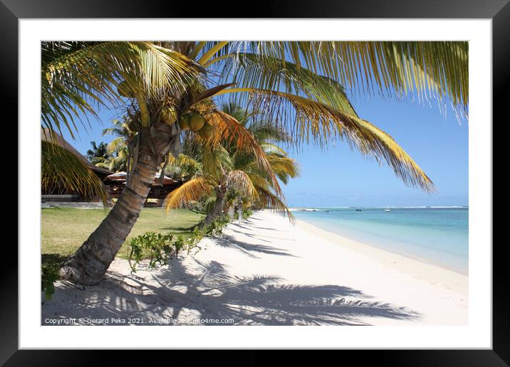 Mauritius paradise beach Framed Mounted Print by Gerard Peka