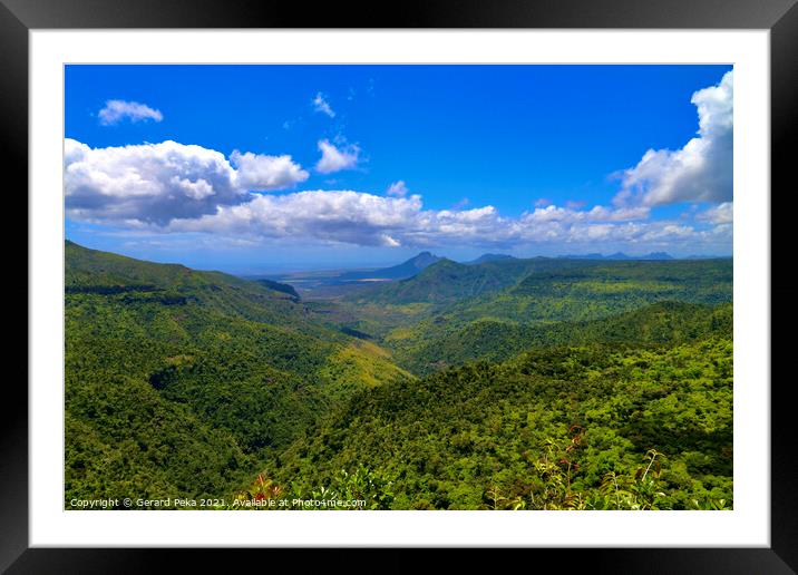 Black River gorge  Mauritius Framed Mounted Print by Gerard Peka