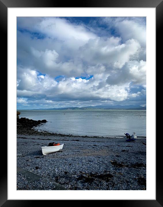 Moelfre beachfront  Framed Mounted Print by Melissa Theobald