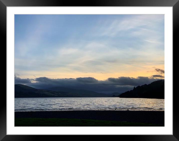Sunset at Bala Lake Wales  Framed Mounted Print by Melissa Theobald